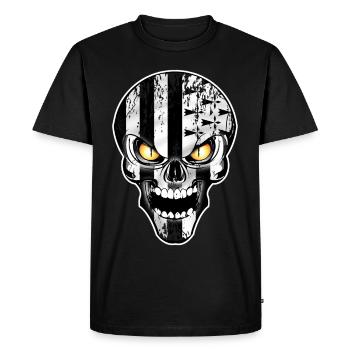 breizh skull 02 - T-shirt Premium bio Homme - noir - Devant - Nico (187cm)