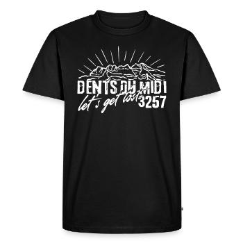 Dents du Midi Switzerland Swiss Alps Mountain - Men's Premium Organic T-Shirt - black - Front - Nico (187cm)