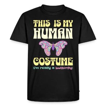 Costume Papillon Humour Costume D'Halloween - T-shirt Premium bio Homme - noir - Devant - Nico (187cm)