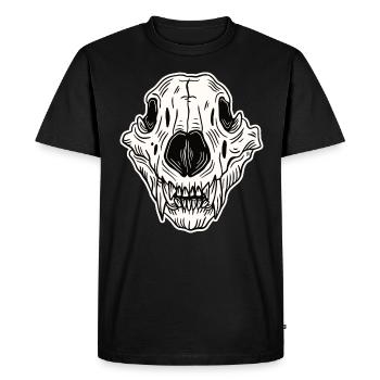 Skull Skeleton Skull Horror Cadeau d’Halloween - T-shirt Premium bio Homme - noir - Devant - Nico (187cm)
