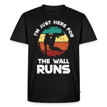 Cadeau Parkour | Freerunning Sport Parkur Dicton - T-shirt Premium bio Homme - noir - Devant - Nico (187cm)