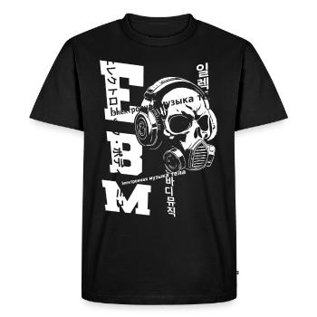 Masques à gaz EBM Crâne - T-shirt Premium bio Homme - noir - Devant - Nico (187cm)