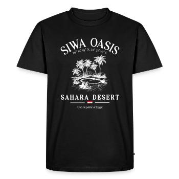 Siwa Egypt Palm Trees Desert Adventure - Men's Premium Organic T-Shirt - black - Front - Nico (187cm)