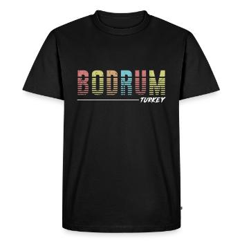 Bodrum Design Turquie - T-shirt Premium bio Homme - noir - Devant - Nico (187cm)