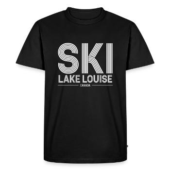 Lake Louise Ski Resort Canadian Rocky Mountains - Men's Premium Organic T-Shirt - black - Front - Nico (187cm)