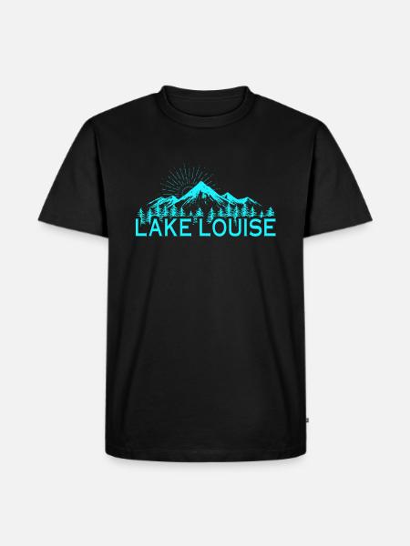 Lake Louise Ski Resort Canadian Rocky Mountains - Men's Premium Organic T-Shirt - black