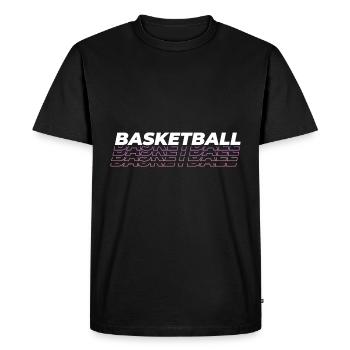 Basketball font stylish - Men's Premium Organic T-Shirt - black - Front - Nico (187cm)