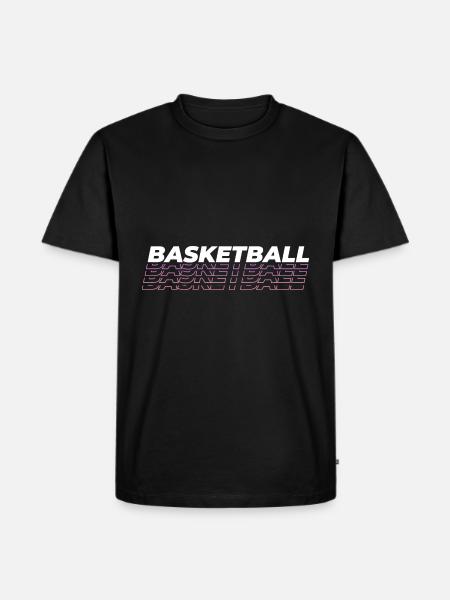 Basketball font stylish - Men's Premium Organic T-Shirt - black