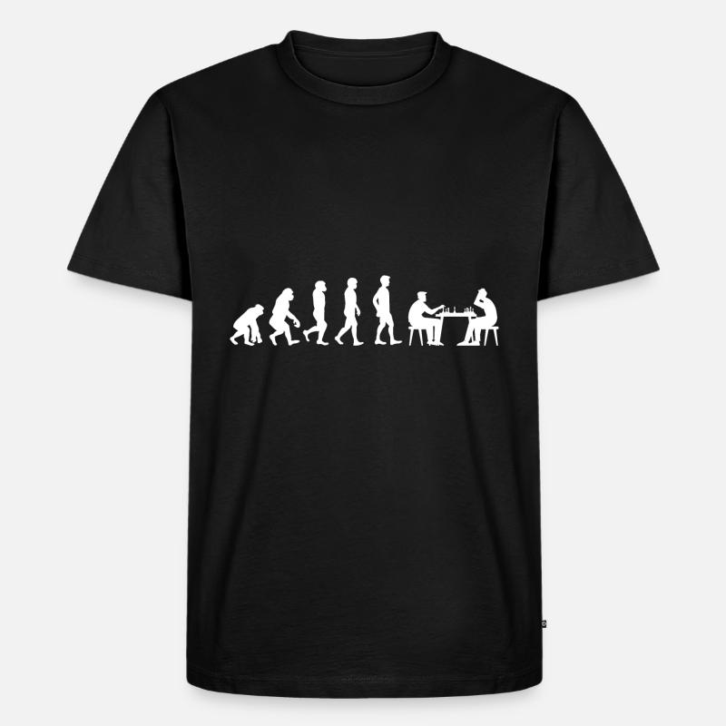 Chess player evolution chess - Men's Premium Organic T-Shirt - black