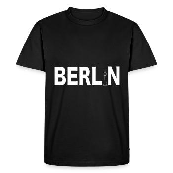 Berlin Souvenir Germany Gift Skyline - Men's Premium Organic T-Shirt - black - Front - Nico (187cm)
