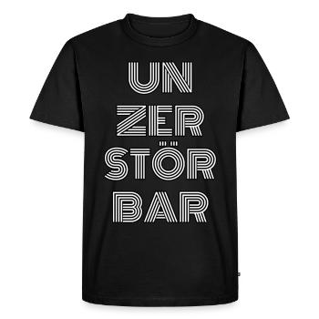 UNZERSTÖRBAR - Men's Premium Organic T-Shirt - black - Front - Nico (187cm)