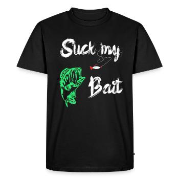 Suck My Bait Bait Fishing Fishing Predatory Fish Gift - Men's Premium Organic T-Shirt - black - Front - Nico (187cm)
