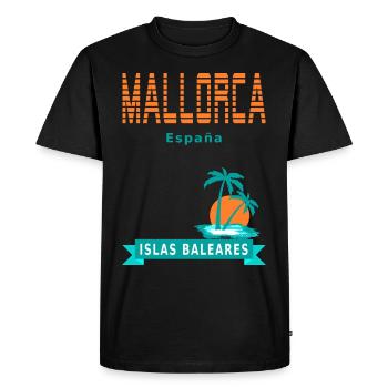 Mallorca - Spain - Men's Premium Organic T-Shirt - black - Front - Nico (187cm)