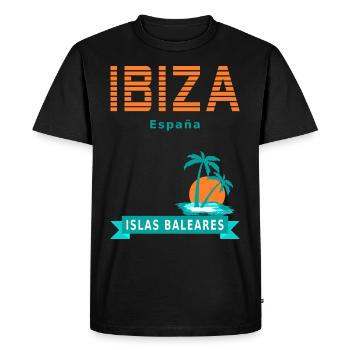 Ibiza - Espagne, nouveau design original - T-shirt Premium bio Homme - noir - Devant - Nico (187cm)