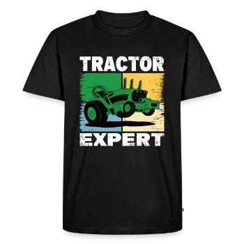 Tractor Expert Tractor Fans and Farmers - Men's Premium Organic T-Shirt - black - Front - Nico (187cm)