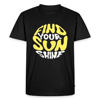 Find Your Sunshine - Men's Premium Organic T-Shirt - black - Front - Nico (187cm)