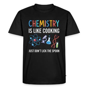 Jeu de mots pour les scientifiques chimiste molécule - T-shirt Premium bio Homme - noir - Devant - Nico (187cm)