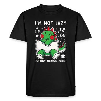 I Love Dinosaurs - Sleeping T-Rex Animated - T-shirt Premium bio Homme - noir - Devant - Nico (187cm)