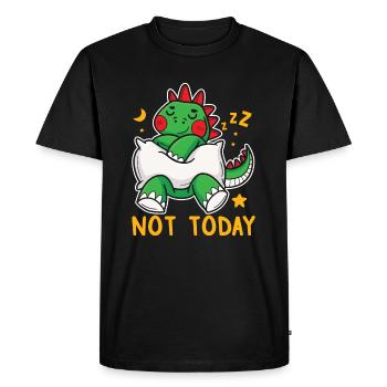 J’aime Dinosaur Sleeping T-Rex pas aujourd’hui - T-shirt Premium bio Homme - noir - Devant - Nico (187cm)