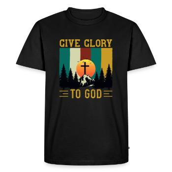 Messages from the Bible Jesus Lion Tribe of Judah - Men's Premium Organic T-Shirt - black - Front - Nico (187cm)