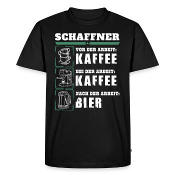 Mon quotidien de chef d'orchestre - T-shirt Premium bio Homme - noir - Devant - Nico (187cm)