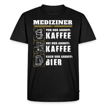 Mon quotidien en tant que médecin - T-shirt Premium bio Homme - noir - Devant - Nico (187cm)