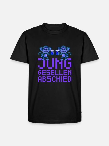 Affe Junggesellenabschied Party Jga - Männer Premium Bio T-Shirt - Schwarz