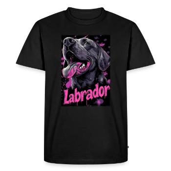 Chien Labrador - T-shirt Premium bio Homme - noir - Devant - Nico (187cm)