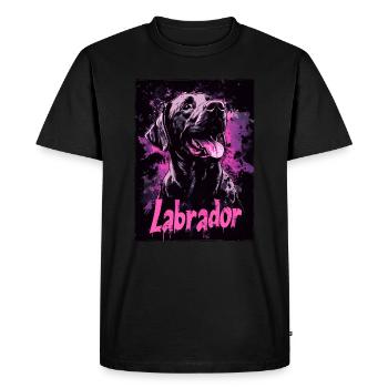 Chien Labrador - T-shirt Premium bio Homme - noir - Devant - Nico (187cm)