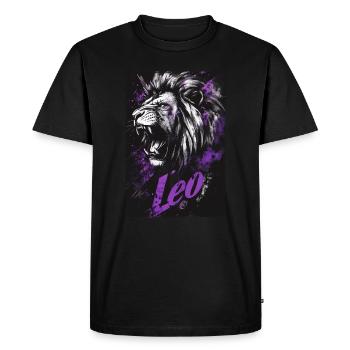 Löwe Leo - Men's Premium Organic T-Shirt - black - Front - Nico (187cm)