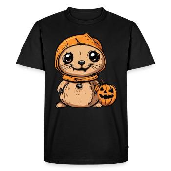 Seal Animal Halloween Funny Zombie - Men's Premium Organic T-Shirt - black - Front - Nico (187cm)