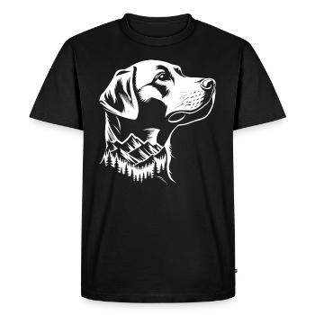 Chien Labrador Retriever Montagne - T-shirt Premium bio Homme - noir - Devant - Nico (187cm)