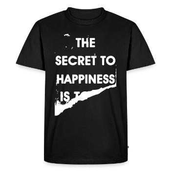 Le secret du bonheur, c’est de... - T-shirt Premium bio Homme - noir - Devant - Nico (187cm)