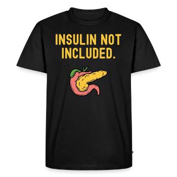 Diabète de type 1 Insuline non incluse - T-shirt Premium bio Homme - noir - Devant - Nico (187cm)