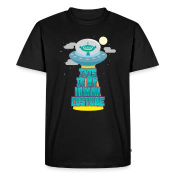 OVNI - T-shirt Premium bio Homme - noir - Devant - Nico (187cm)