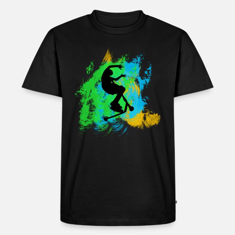 Freestyle-Roller - Männer Premium Bio T-Shirt - Schwarz