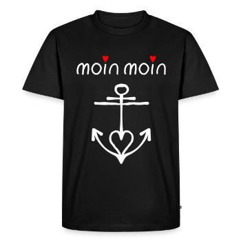 Moin Anker Vintage Retro Style Herrz Norden - T-shirt Premium bio Homme - noir - Devant - Nico (187cm)