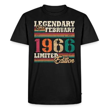 Légendaire Février 1966 édition limitée - T-shirt Premium bio Homme - noir - Devant - Nico (187cm)