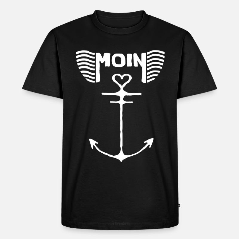 Anker Moin - Männer Premium Bio T-Shirt - Schwarz