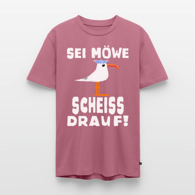 Sei Möwe Scheiss drauf Spruch oder Geschenkidee Männer Premium Bio T-Shirt