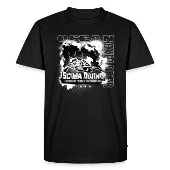 Ocean Explorer Plongée sous-marine Turtle Reef - T-shirt Premium bio Homme - noir - Devant - Nico (187cm)