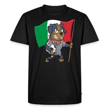 Italie Fan Dog - T-shirt Premium bio Homme - noir - Devant - Nico (187cm)