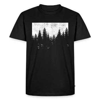 Wald - Männer Premium Bio T-Shirt - Schwarz - Vorne - Nico (187cm)