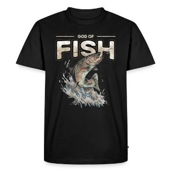 God of Fish - T-shirt Premium bio Homme - noir - Devant - Nico (187cm)