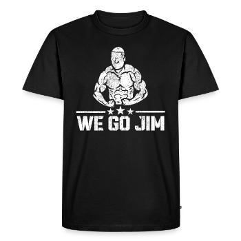 We Go Jim Workout Pump Cover Gym - T-shirt Premium bio Homme - noir - Devant - Nico (187cm)