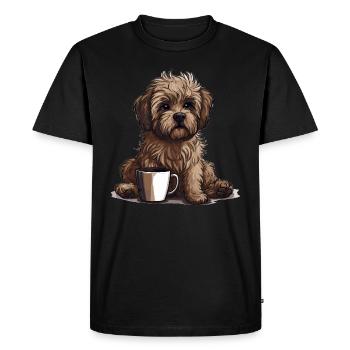 Bolonka Zwetna Puppy Dog fière maîtresse pour - T-shirt Premium bio Homme - noir - Devant - Nico (187cm)