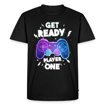 Get Ready Player One - Men's Premium Organic T-Shirt - black - Front - Nico (187cm)