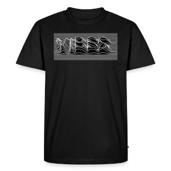 vibes geometric lines design - Men's Premium Organic T-Shirt - black - Front - Nico (187cm)