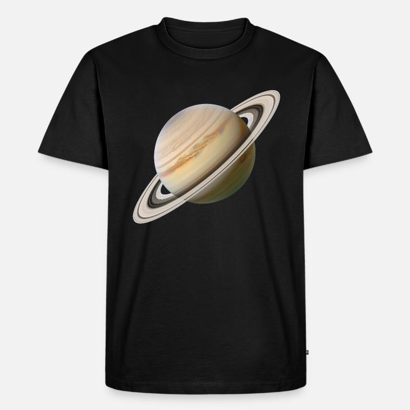 Saturn - Männer Premium Bio T-Shirt - Schwarz