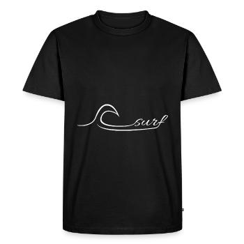 Surfer ocean surfing gift wave shaka - Men's Premium Organic T-Shirt - black - Front - Nico (187cm)